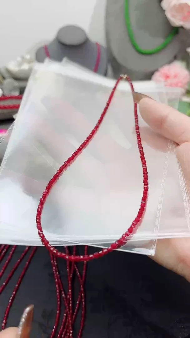 颈饰银S925镶嵌红宝石姨妈99