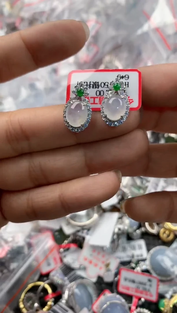 银S925镶嵌戒指翡翠13                  4