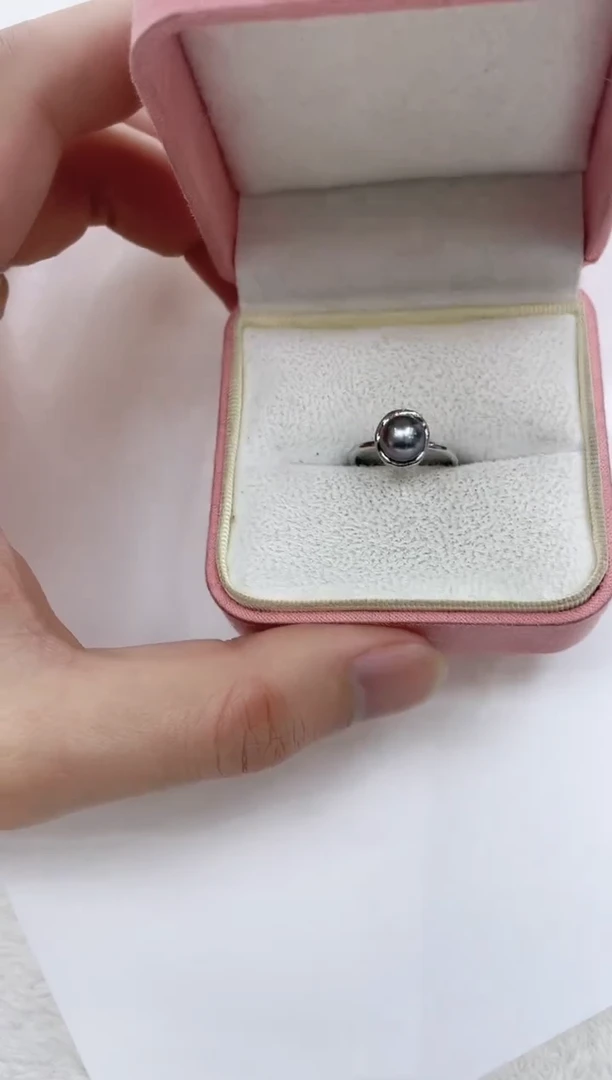 【闪购商品】海水珍珠戒指银S925镶嵌海水珍珠戒指
