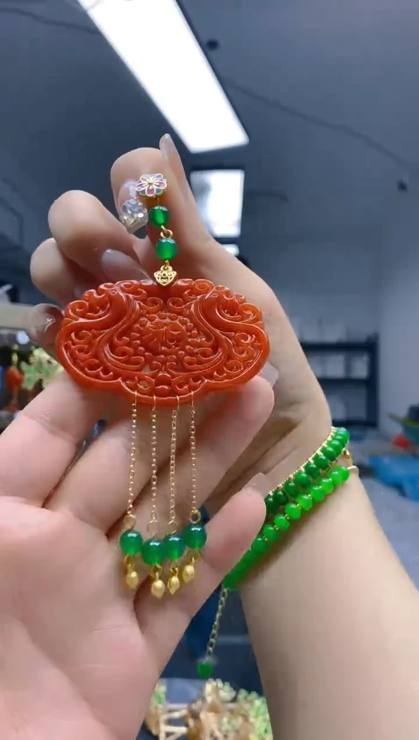 【闪购商品】翡翠耳饰合金139翡翠压襟