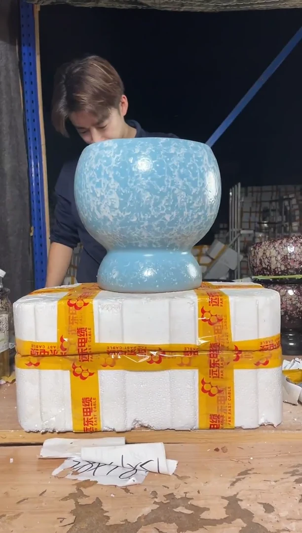 紫砂花盆宜兴紫砂粗陶花盆25*28