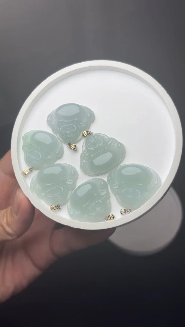 颈饰18K金镶嵌翡翠YM839-17佛公多样性发一件