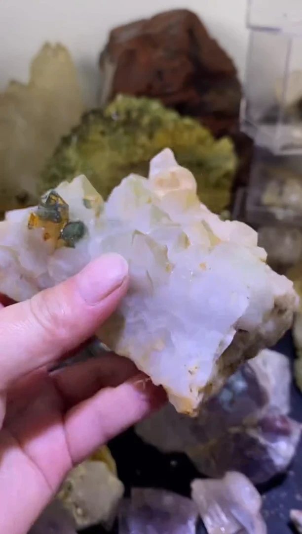 未镶嵌珠宝半成品水晶28号355g绿幽灵+四川美姑超七花园水晶