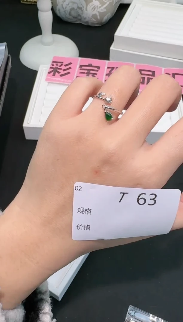 【闪购商品】翡翠戒指银S925镶嵌多样性发一T63