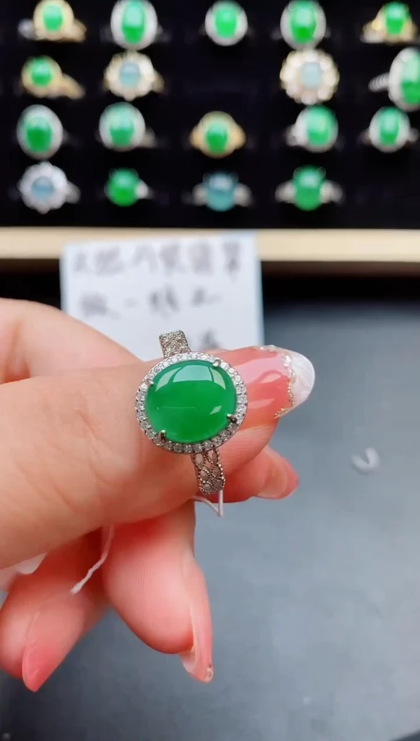 【闪购商品】翡翠戒指银S925镶嵌508050