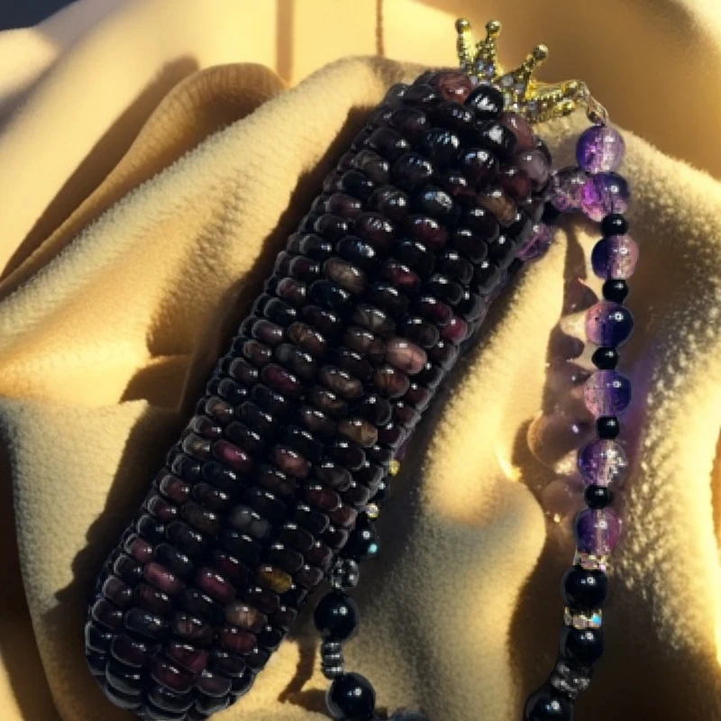 精品文玩玉米七彩宝石吊坠时尚把件一物一拍