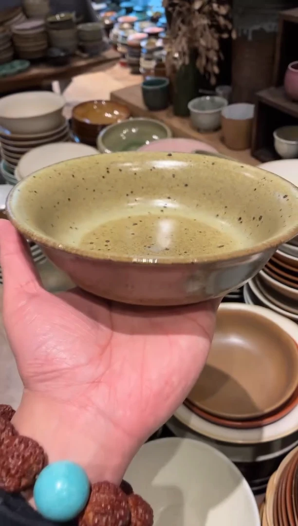 瓷片7 寸黄色燕麦反口盘（福利款）