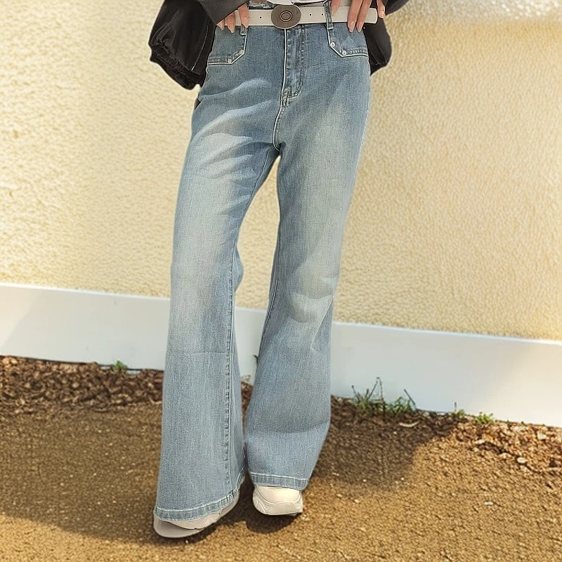 2025春款微喇牛仔裤，氛围感穿搭显瘦时尚百搭