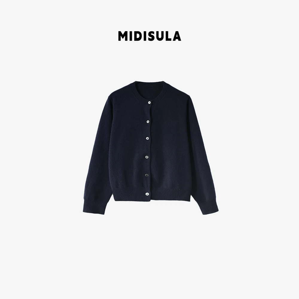 MDSL·新款时尚洋气轻奢简约爱心纯色羊毛纽扣开衫#01821