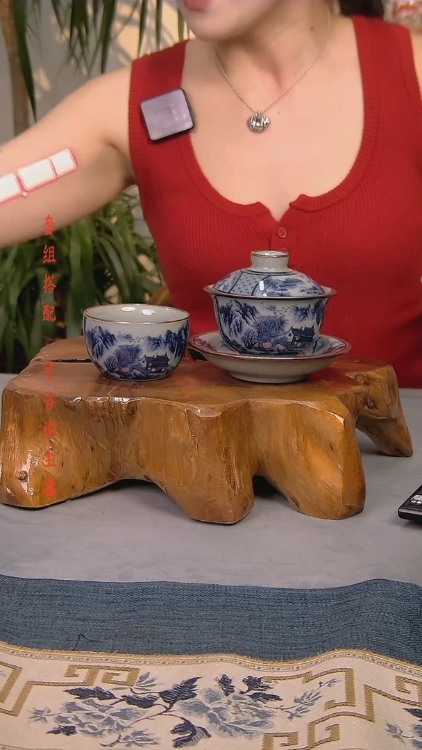 简装家用款2件套 老陶泥开片纹陶瓷茶具