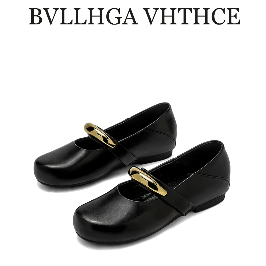 BV【芯片】2025新款复古风时尚百搭玛丽珍低跟真皮女鞋 750