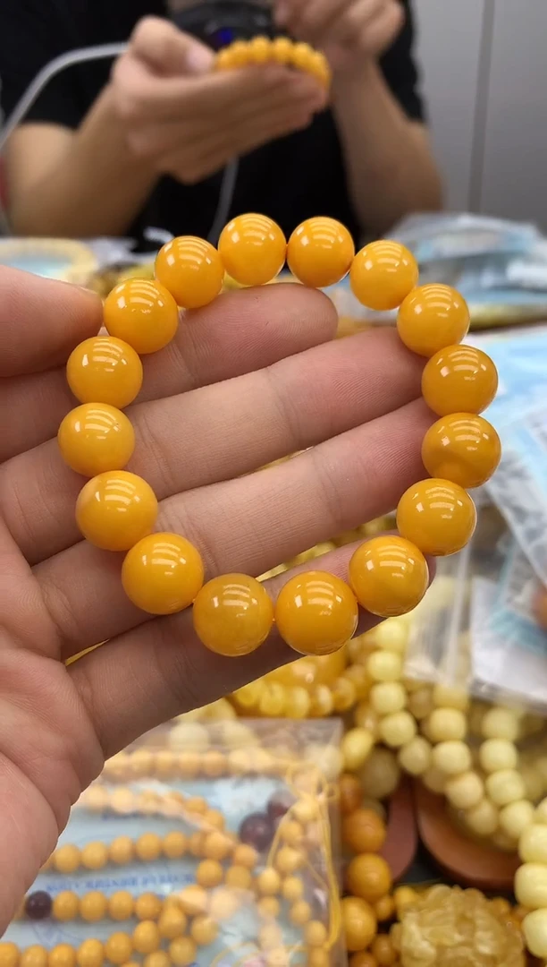 裸石蜜蜡未镶嵌手串