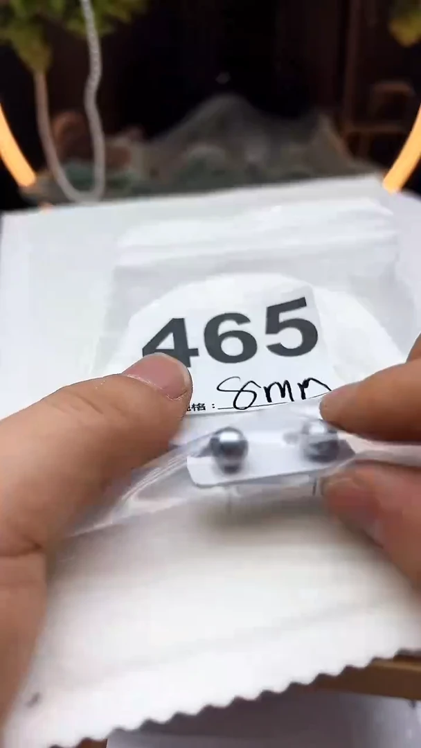 银S925镶嵌耳钉淡水珍珠天然珍珠