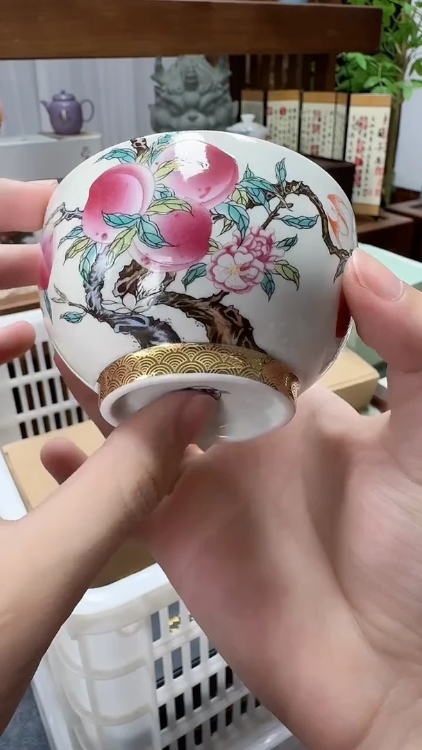 其他茶具茶具茶具九桃杯瓷里