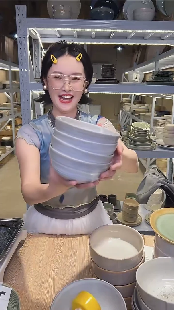 瓷106外贸尾货高温釉下彩陶瓷餐具默认微瑕