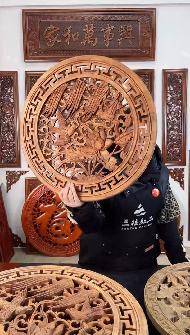 【闪购商品】香樟木木雕60公分 柳暗花明 老货处理