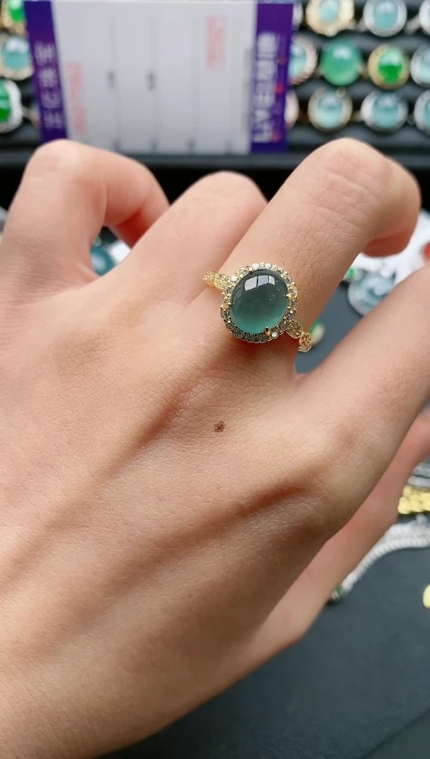 【闪购商品】翡翠戒指银S925镶嵌1111111