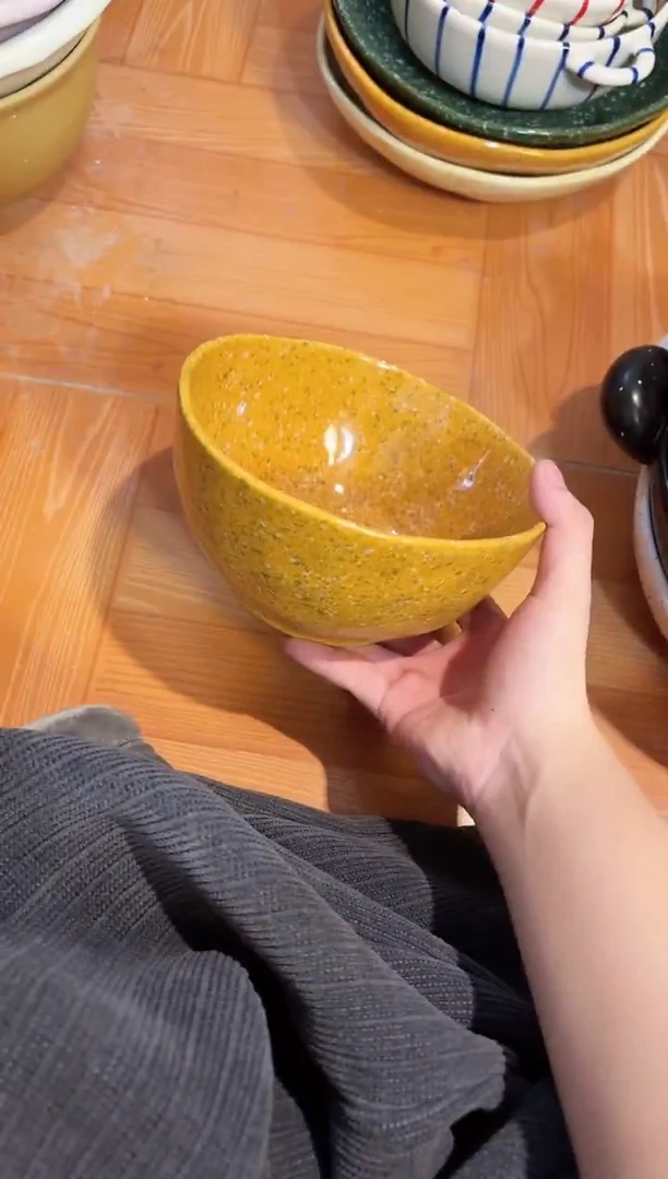 陶泼墨6英寸酸奶碗*1橘色