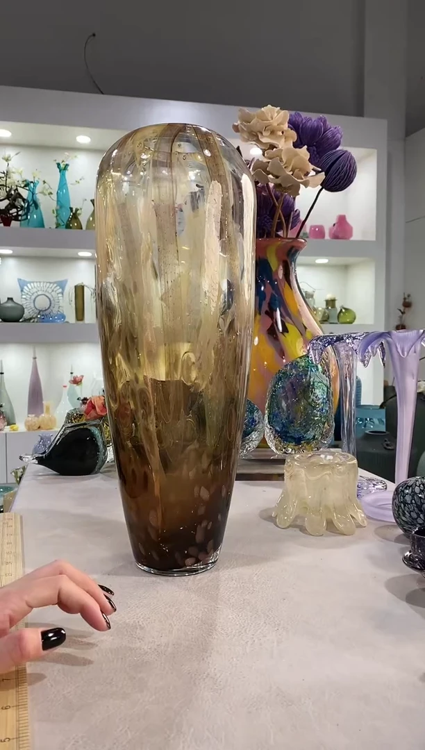 慕忆家手作琉璃花瓶瑕疵