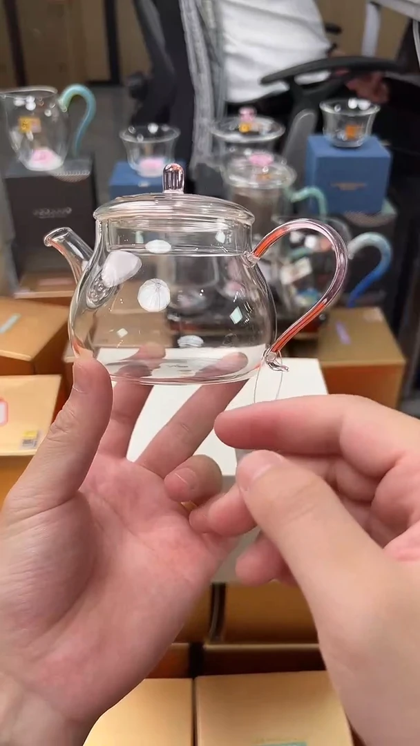 @@禾器晶彩青云壶浅粉色