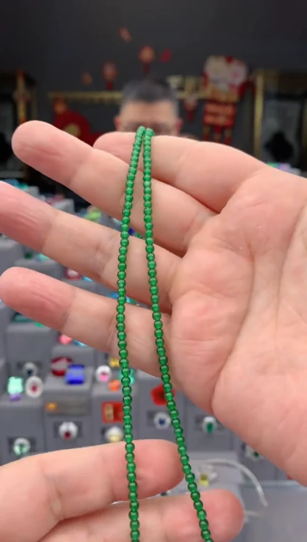 【闪购商品】定制翡翠18K金镶嵌翡翠项链