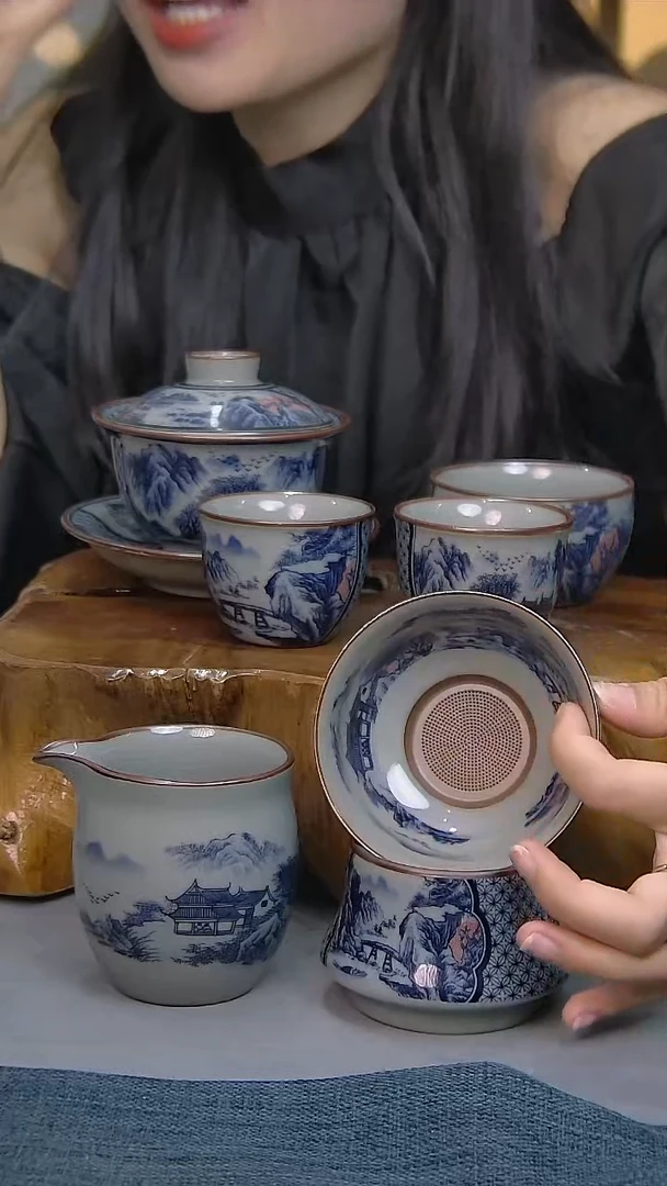 6件套陶瓷茶具家用简装系列