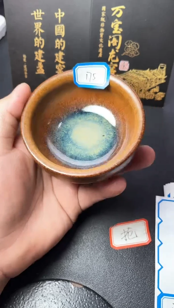 茶盏175叶紫建盏叶紫