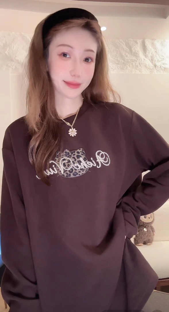 DEDM•STUDIO/气质休闲百搭圆领长袖字母打底上衣2510TX/3882