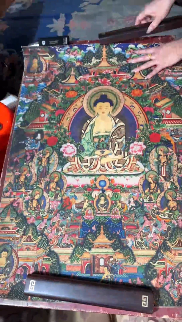 卷轴画龙妹唐卡直播tk16