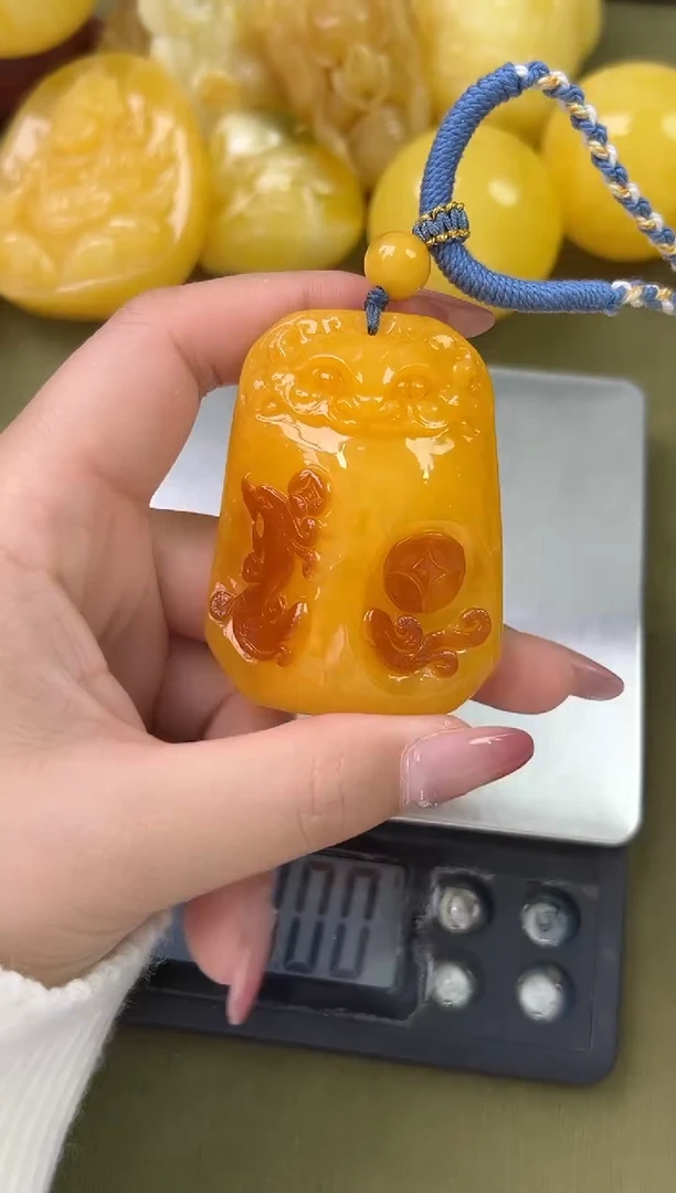 裸石琥珀未镶嵌琥珀蜜蜡吊坠