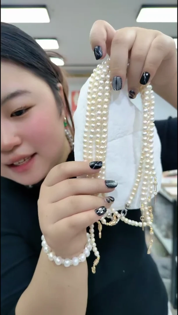 【闪购商品】淡水珍珠颈饰合金1728黄色项链