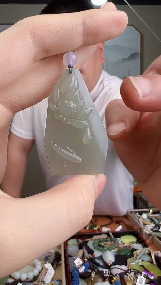 颈饰未镶嵌和田玉一物一证 拍一单发一个