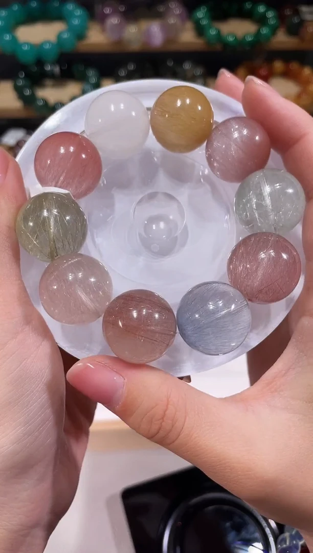 未镶嵌手链水晶A272彩兔毛手链