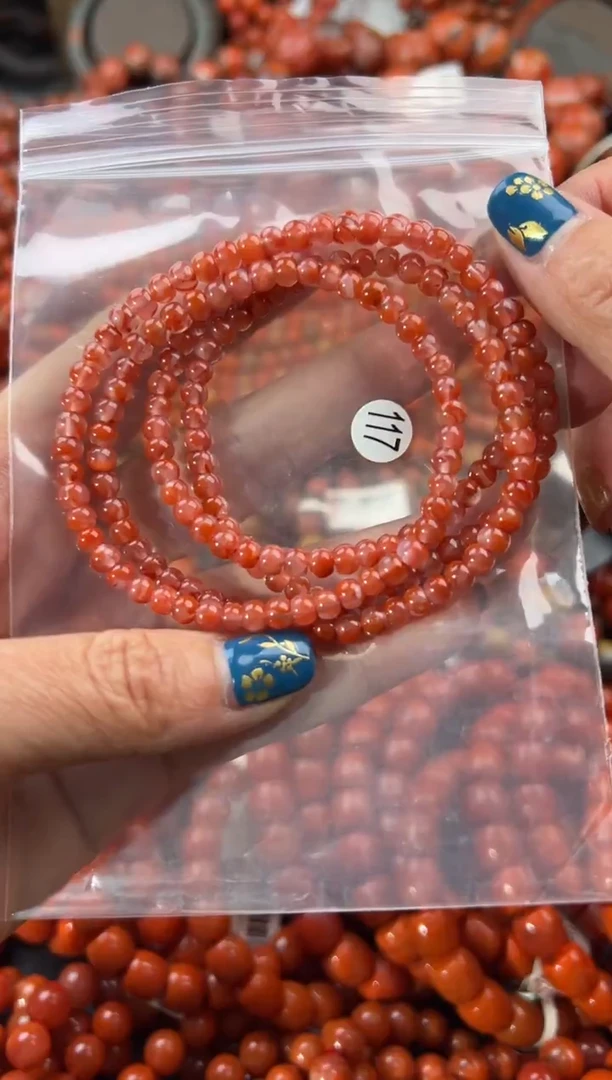 未镶嵌手串南红玛瑙4+
