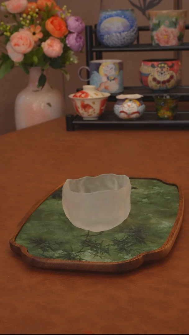 福利品 白色琉璃杯