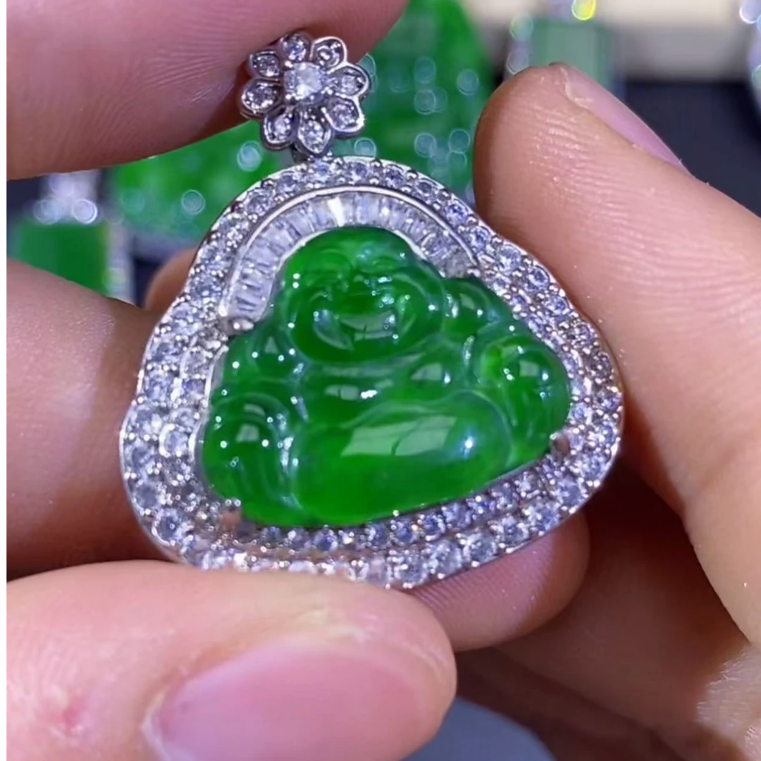 天然翡翠A货吊坠