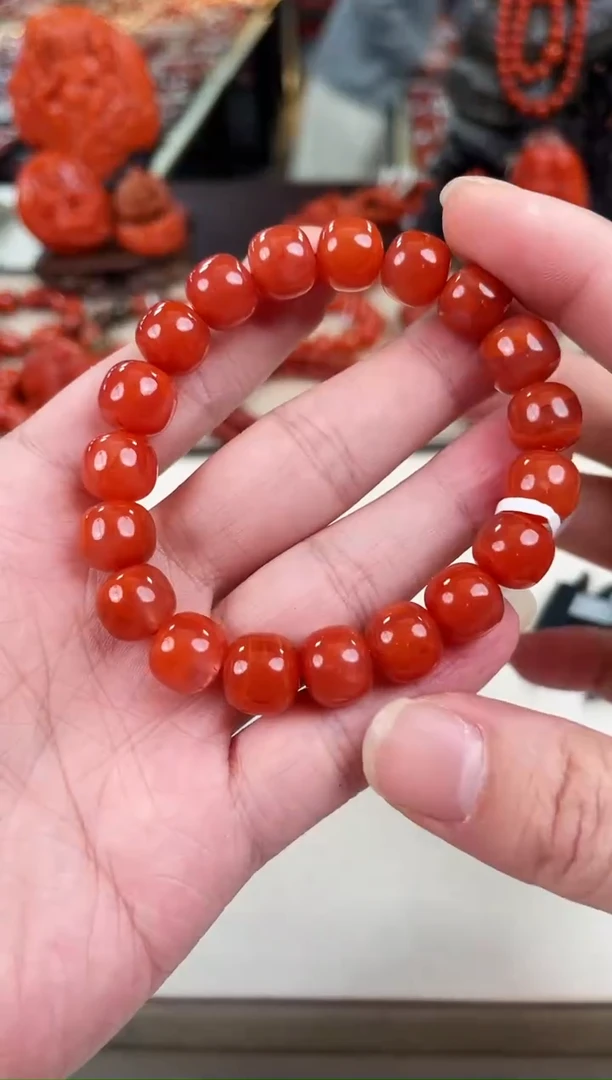 未镶嵌瓦西老型手串11+南红玛瑙（多样式发其一）