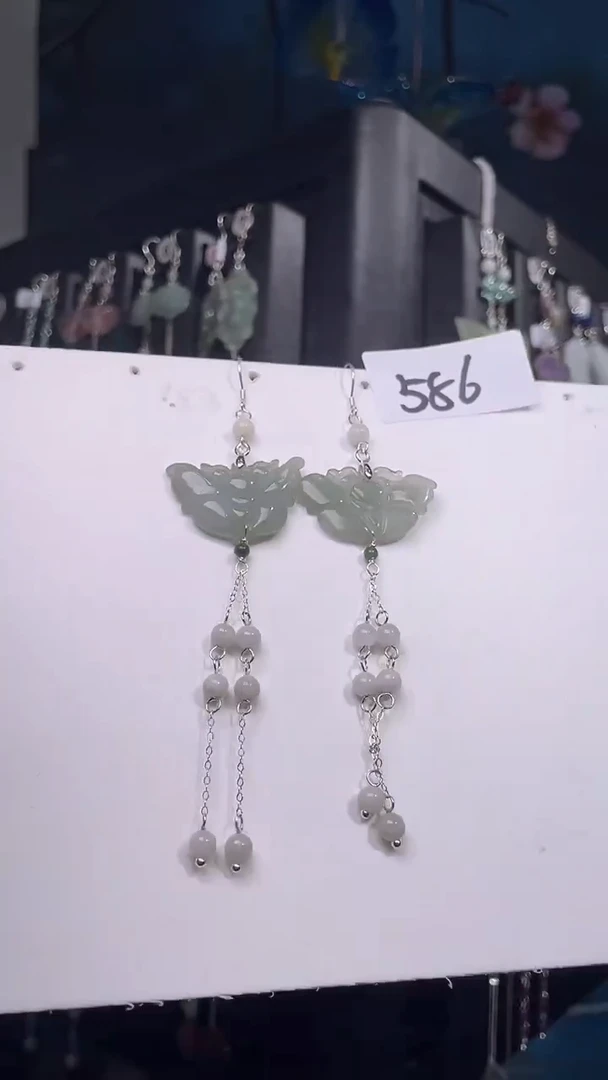 银S925镶嵌耳饰紫晶喜欢拍