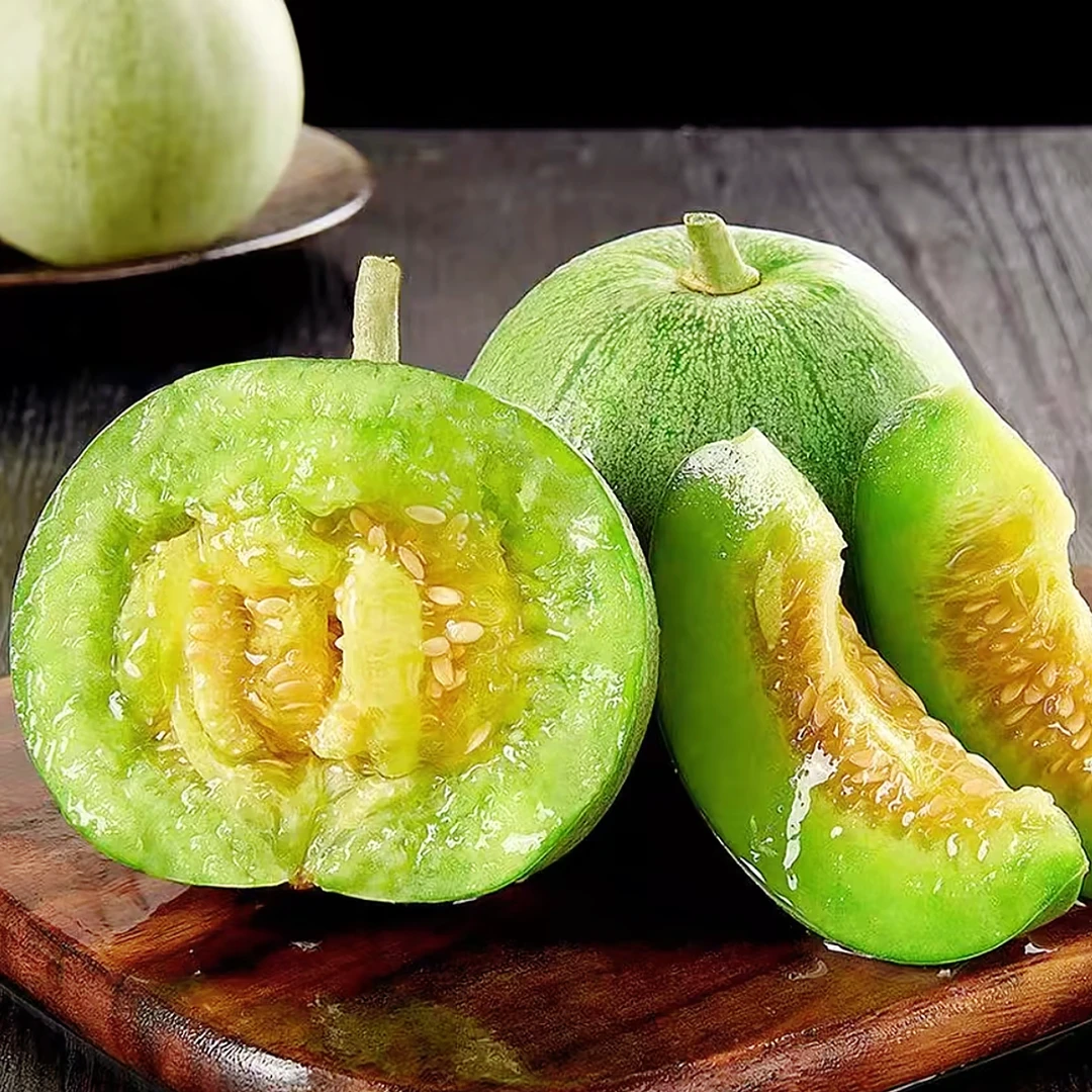 【现摘现发】山东头茬绿宝石甜瓜脆甜蜜瓜香瓜时令瓜类正宗甜香瓜