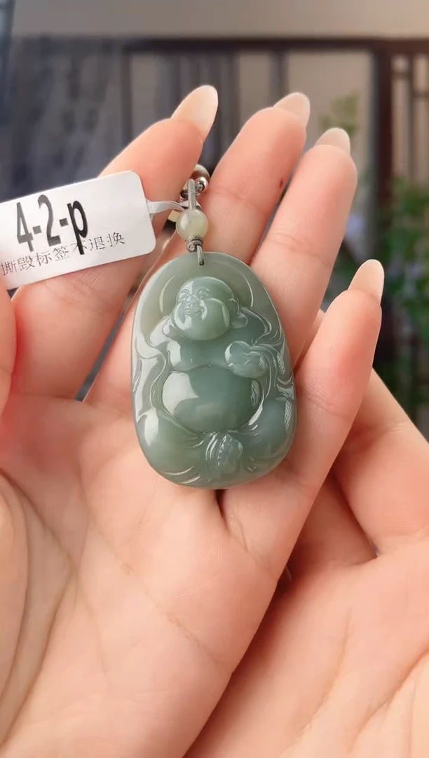 颈饰未镶嵌和田玉佛牌 4-2