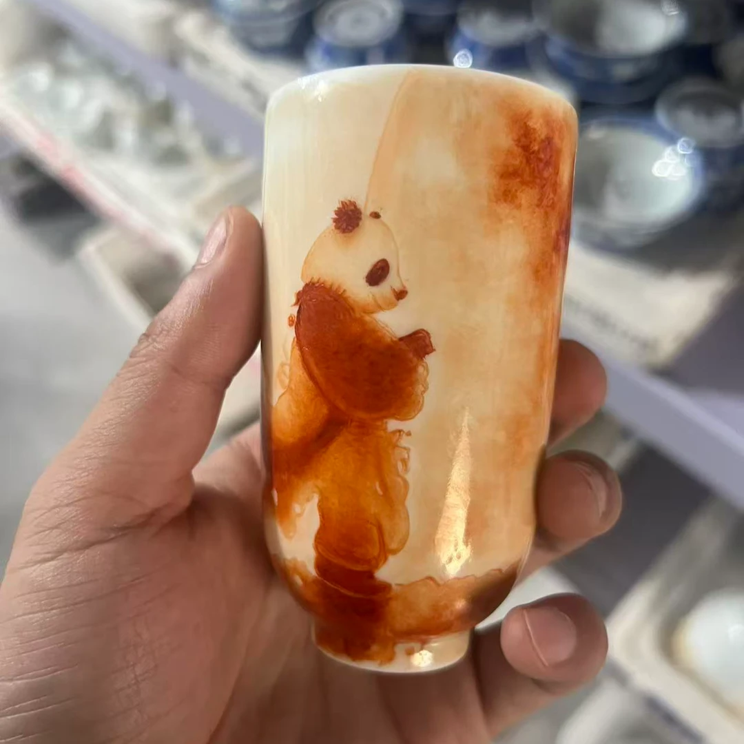 正春堂矾红熊猫大侠闻香杯（售后需完整开箱视频）