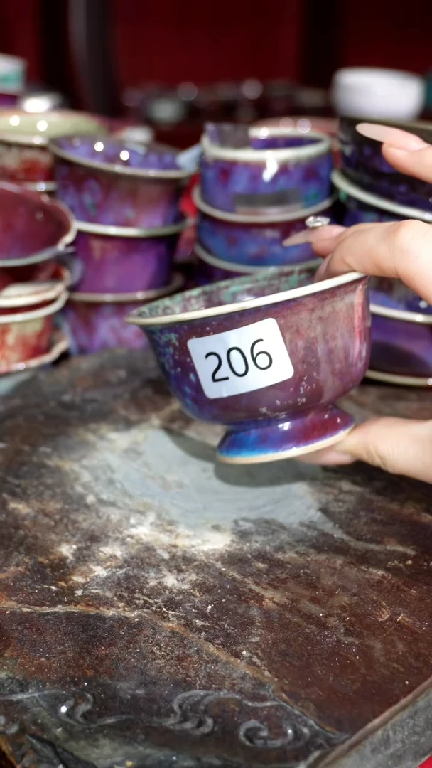 摆件精品窑变钧瓷茶器
