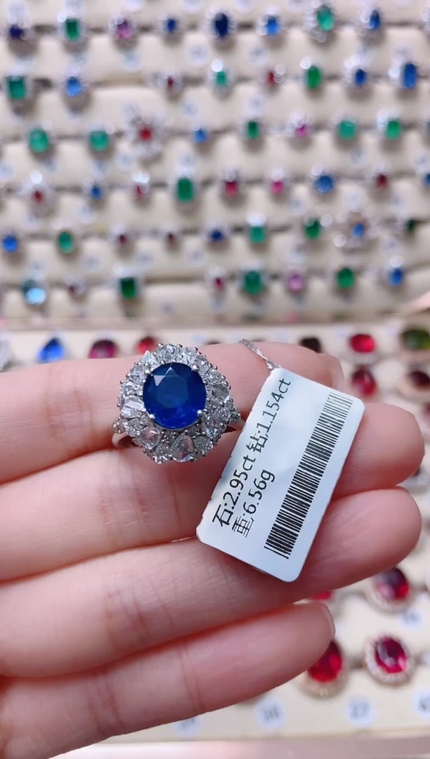 【闪购商品】蓝宝石18K金戒指18K金镶嵌1