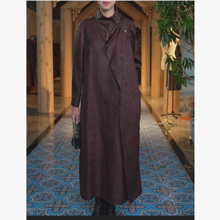 【万象有衣】商颂玄鸟-原创设计师款香云纱连衣裙-8813