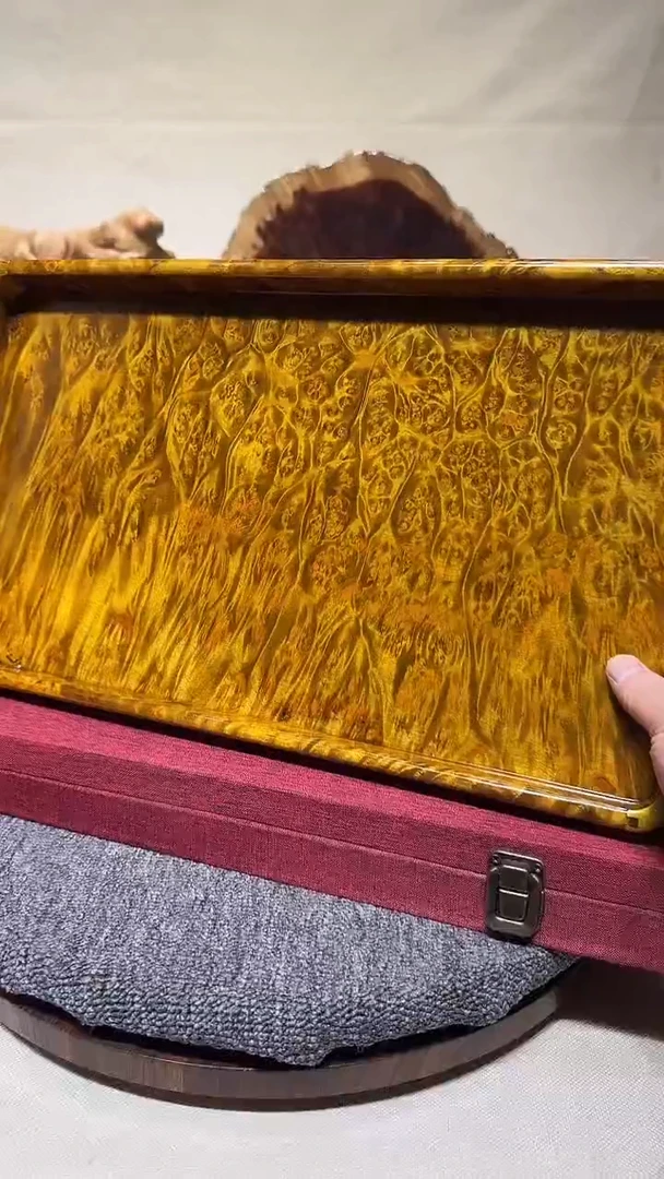 满瘤疤独板榫卯工艺文承盘 收纳盘 果盘