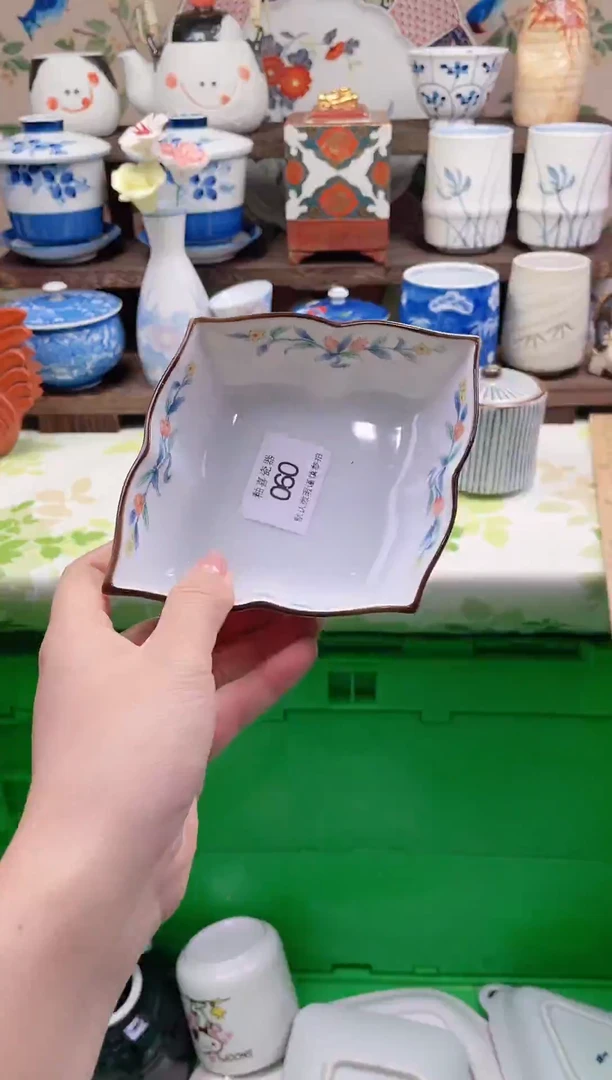 瓷片抱***猫釉喜瓷片060