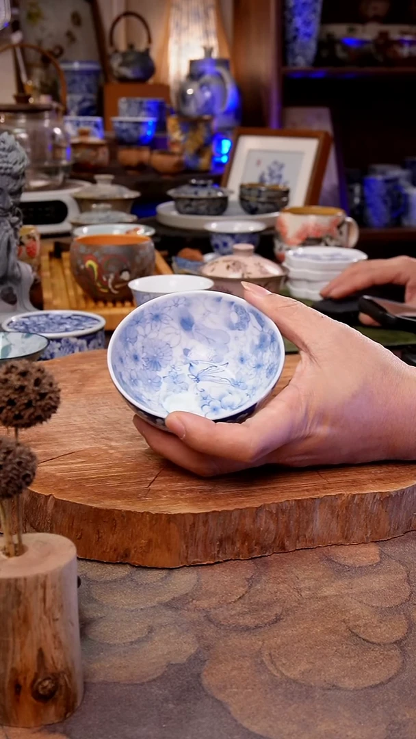 杯子万花景德镇手工手绘