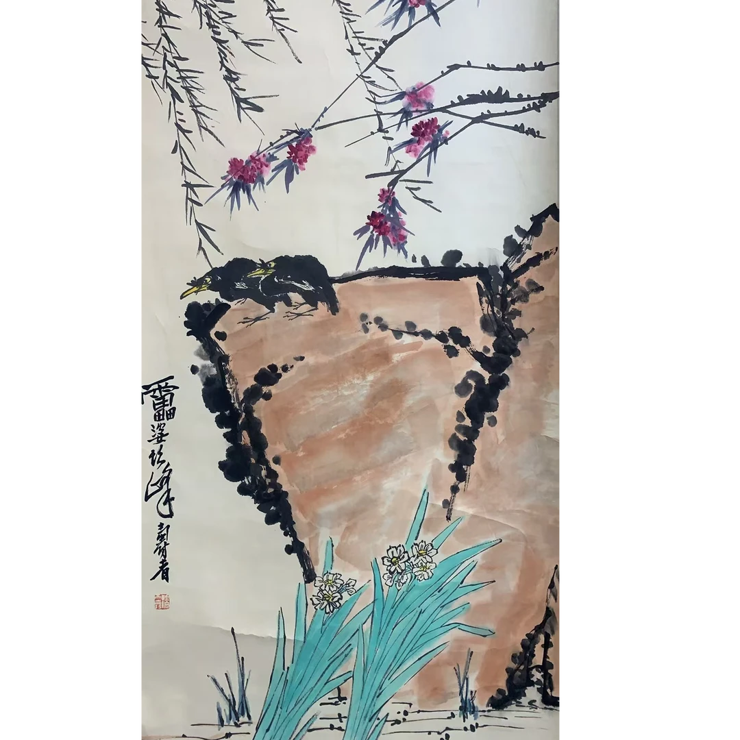 潘TS 花鸟立轴100 50 4.5平尺