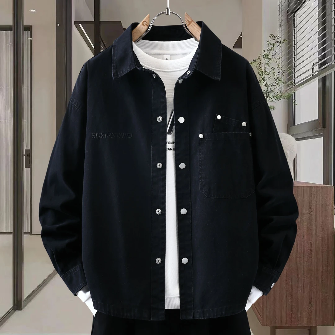 秋季新款潮牌外套男士牛仔夹克潮流宽松帅气休闲百搭外衣