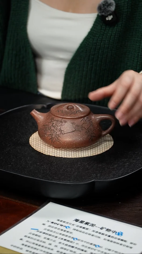 茶壶紫砂张杏娟 石瓢53 海星紫泥 300毫升